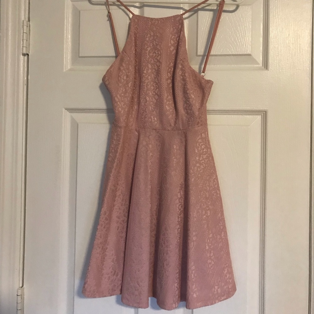 Pink halter dress